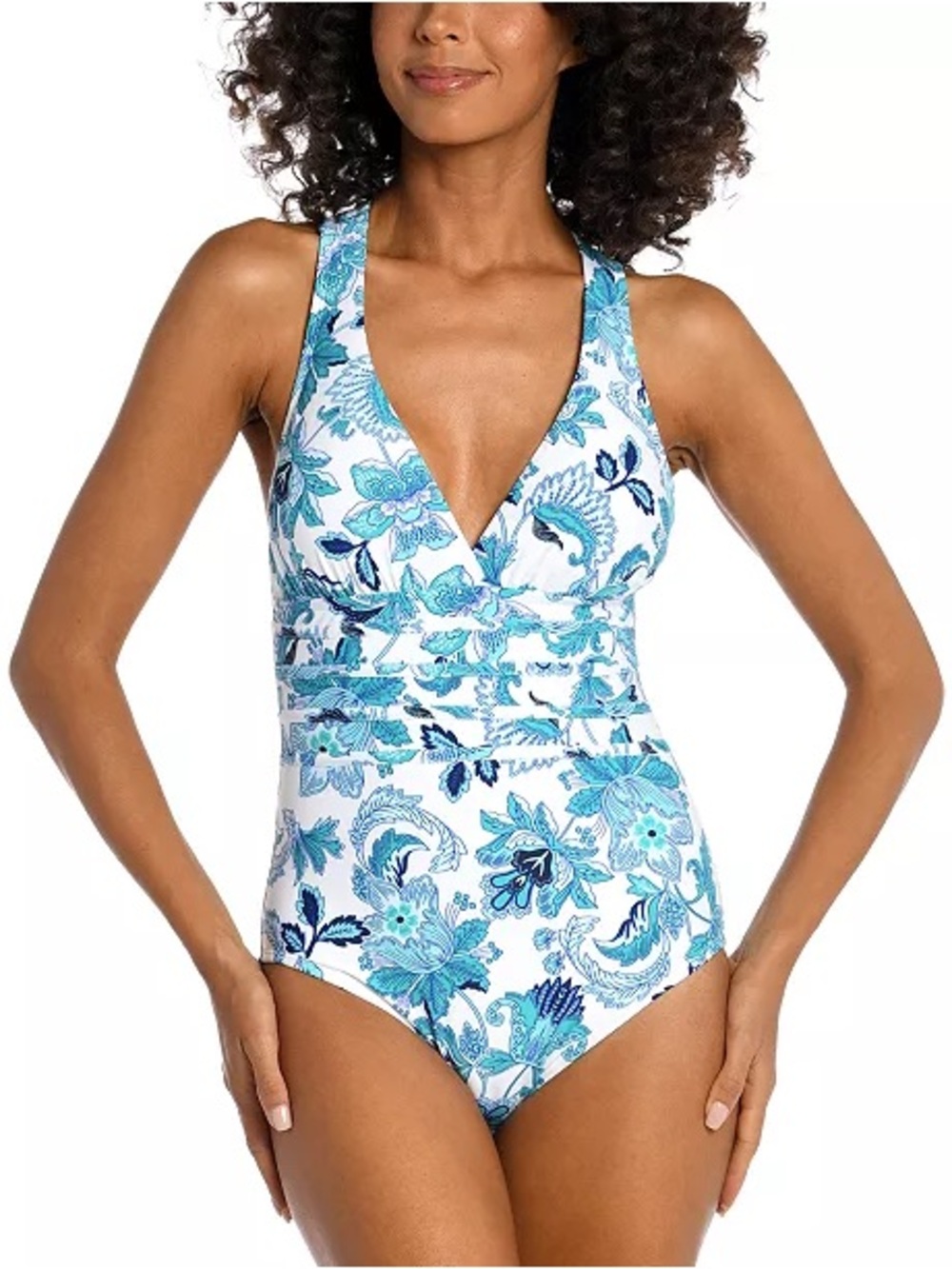 La Blanca Santorini Strappy X Back One Piece Bathing Suit Swimsuit NWT 6